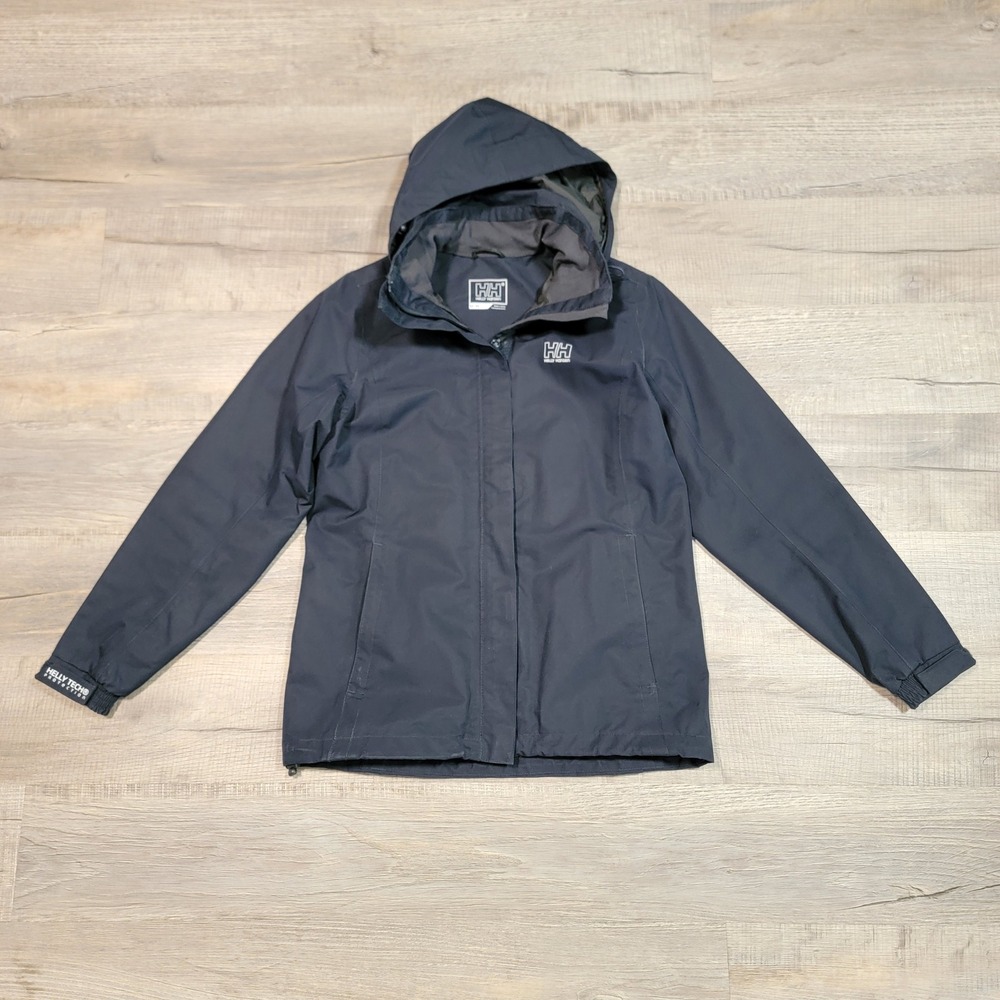 Helly Hansen Mens Helly Tech Seven J Rain Jacket Hooded Medium Navy NB 55853 J